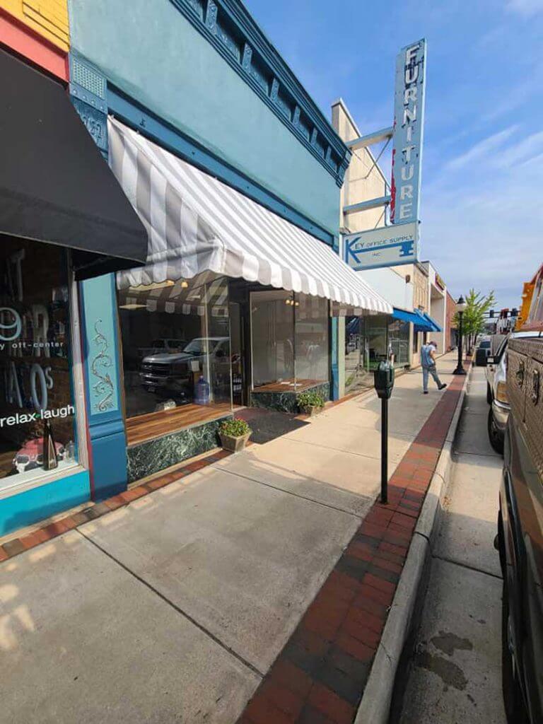 Awning on storefront