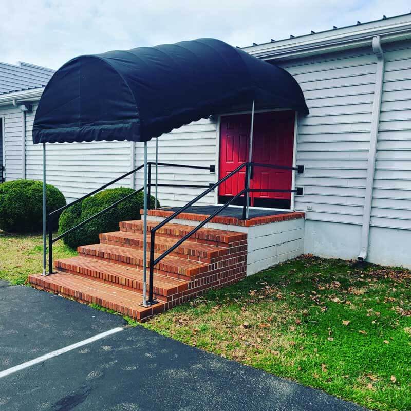 Awning for stairs for business