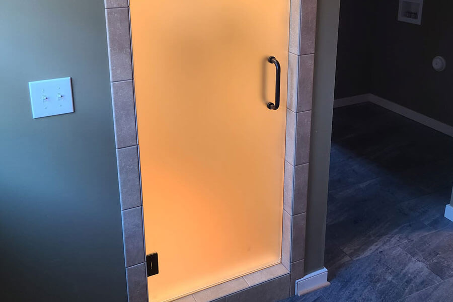 Frosted Shower Enclosure